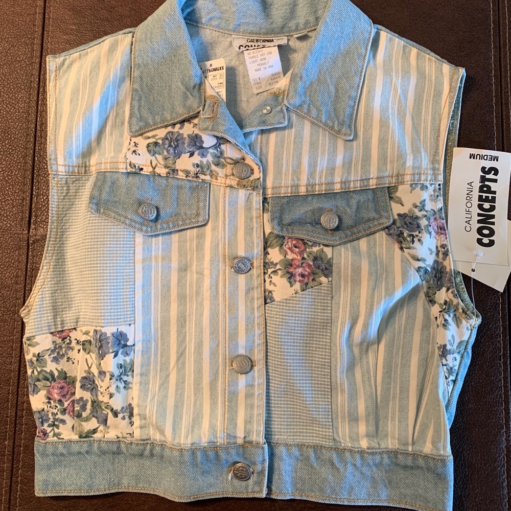 Classy Denim Sleeveless Top/Vest NWT!